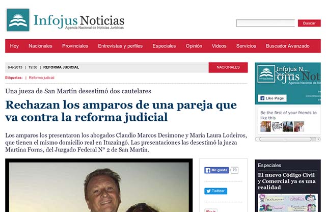 Publicación original por Infojus Noticias