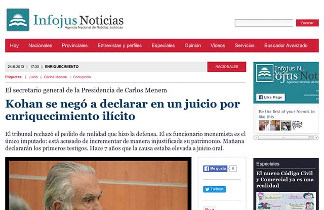 Publicación original por Infojus Noticias