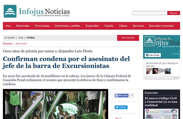 Publicación original por Infojus Noticias