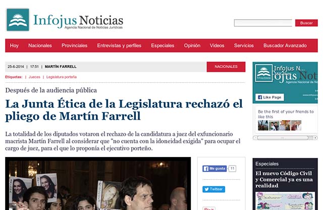 Publicación original por Infojus Noticias