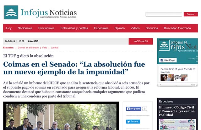 Publicación original por Infojus Noticias