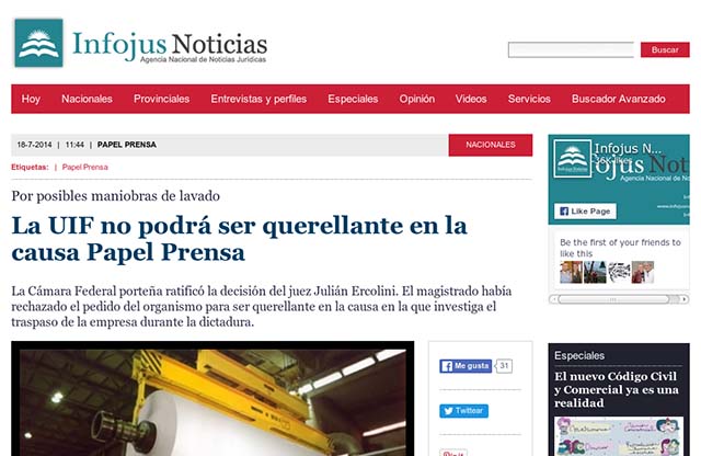 Publicación original por Infojus Noticias