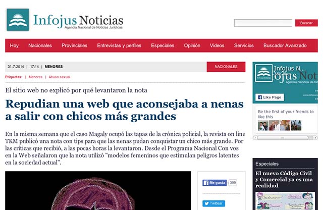 Publicación original por Infojus Noticias