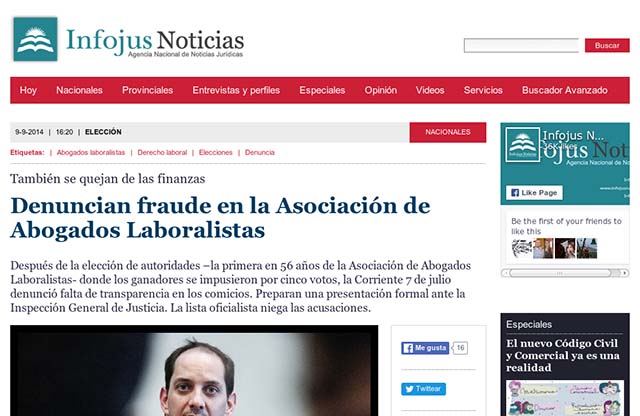 Publicación original por Infojus Noticias