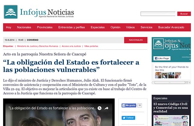 Publicación original por Infojus Noticias