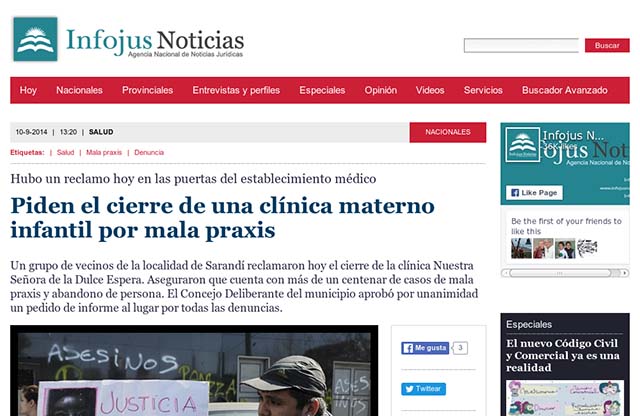 Publicación original por Infojus Noticias