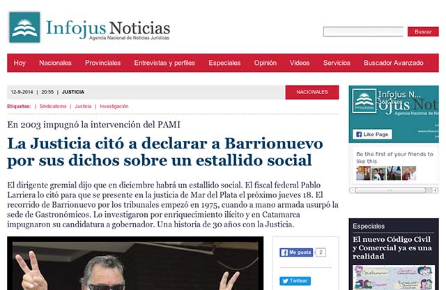 Publicación original por Infojus Noticias