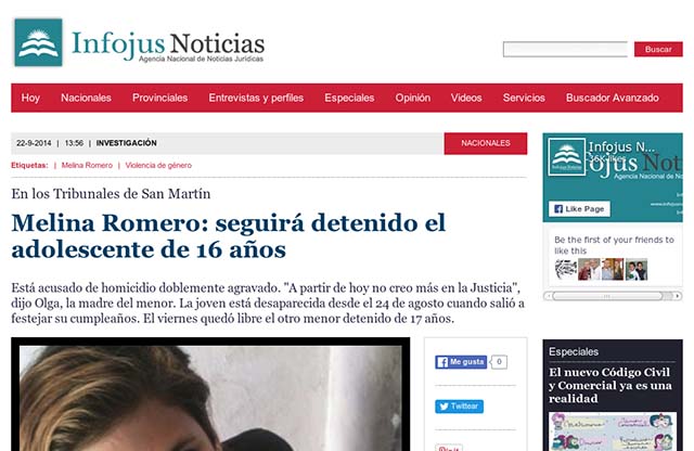 Publicación original por Infojus Noticias