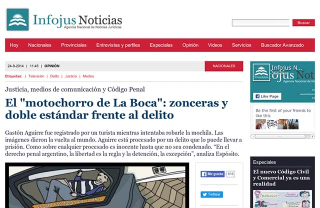 Publicación original por Infojus Noticias