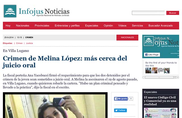 Publicación original por Infojus Noticias