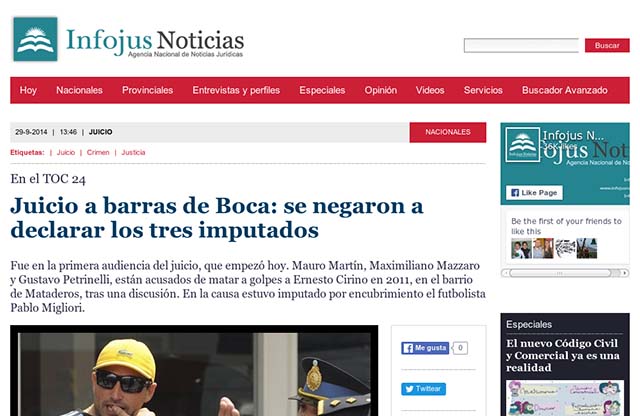 Publicación original por Infojus Noticias