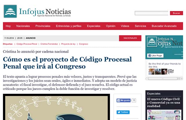 Publicación original por Infojus Noticias
