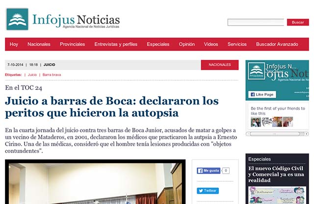 Publicación original por Infojus Noticias