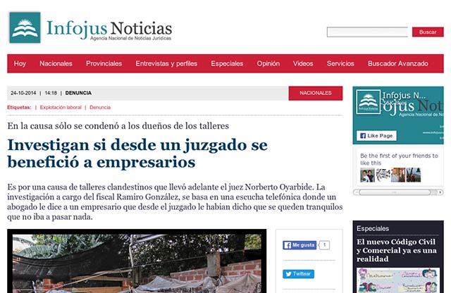 Publicación original por Infojus Noticias