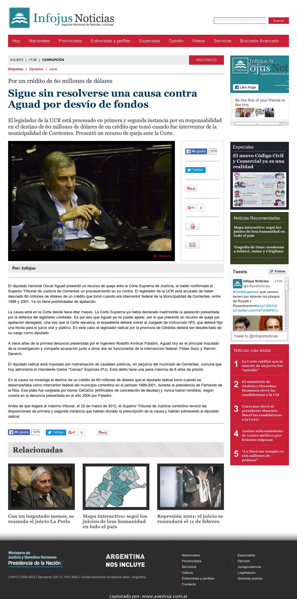Nota de Infojus borrada
