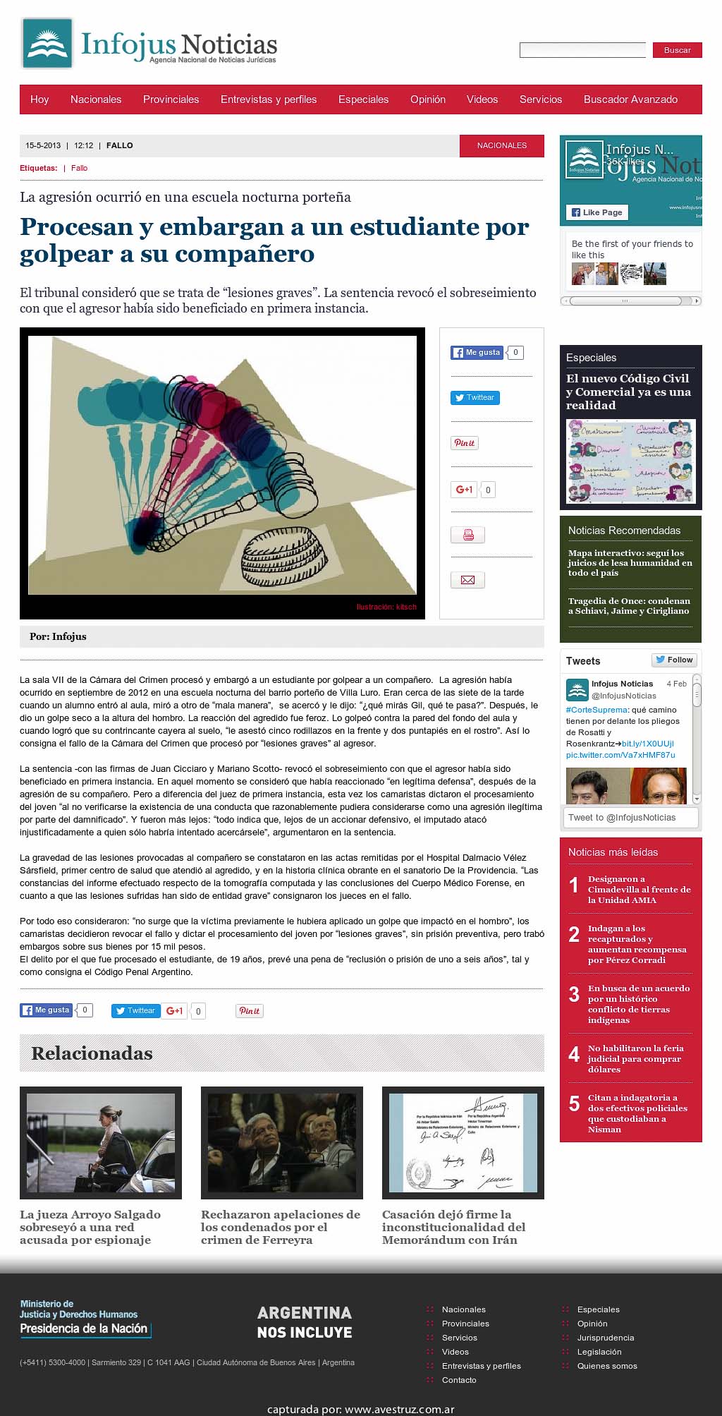 Nota de Infojus borrada