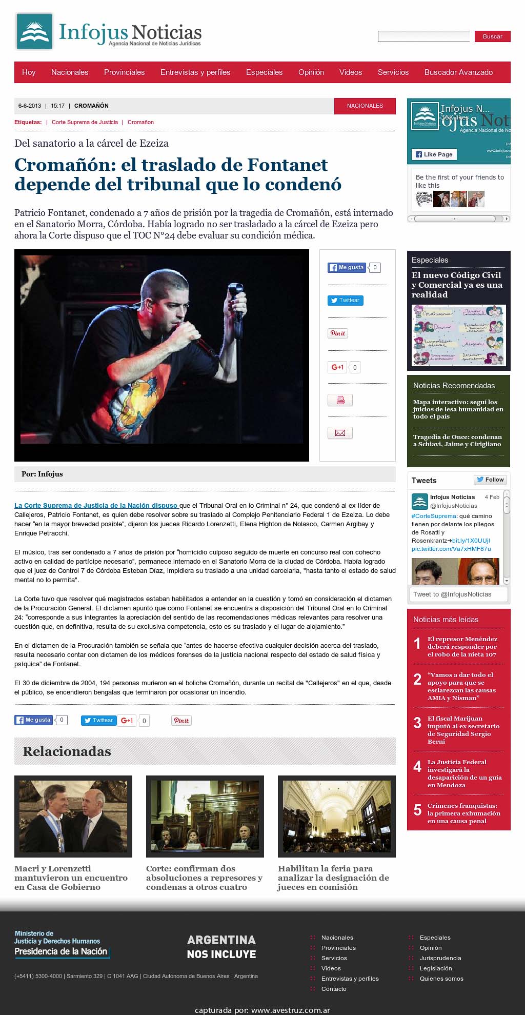 Nota de Infojus borrada
