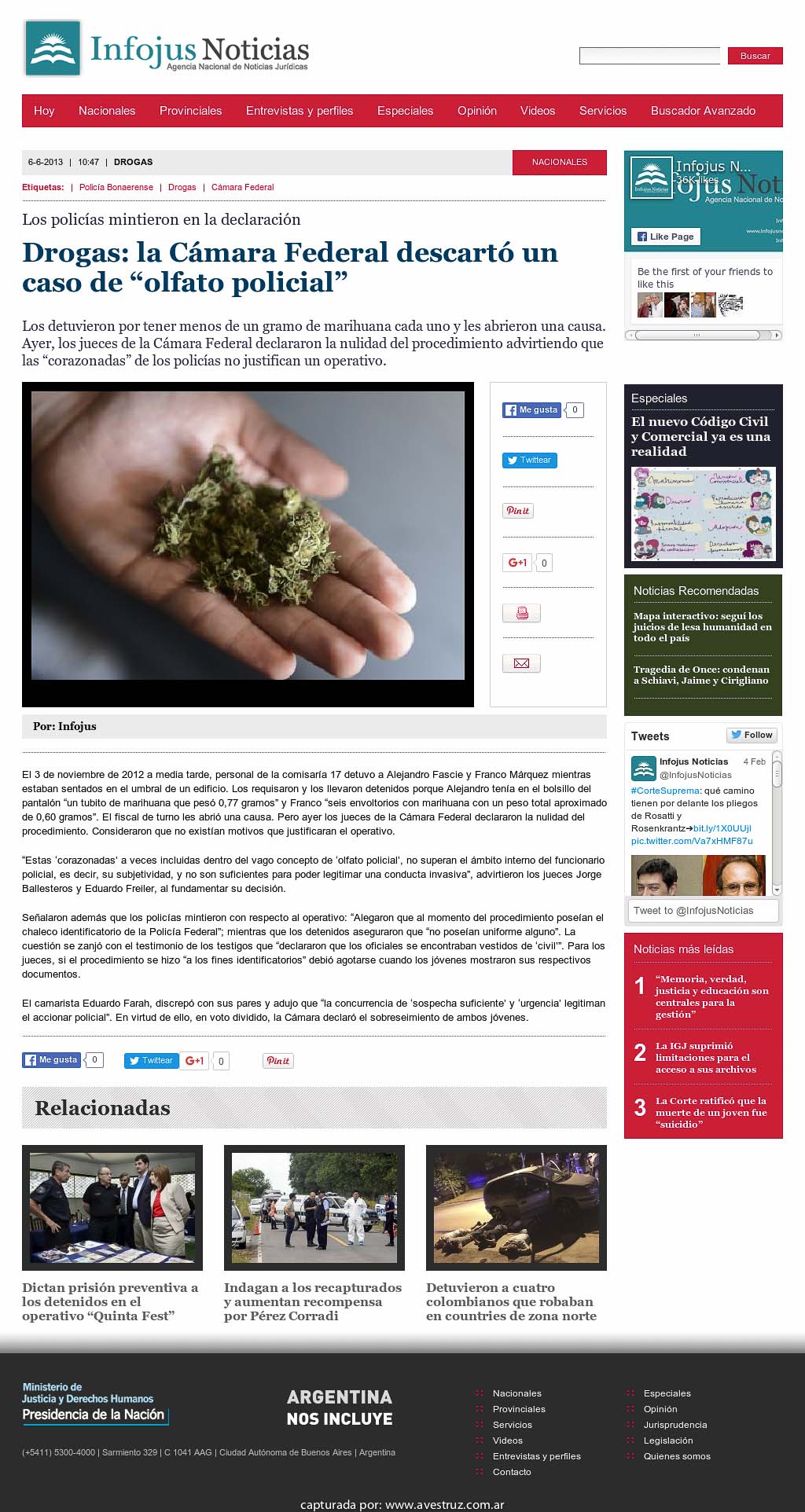 Nota de Infojus borrada