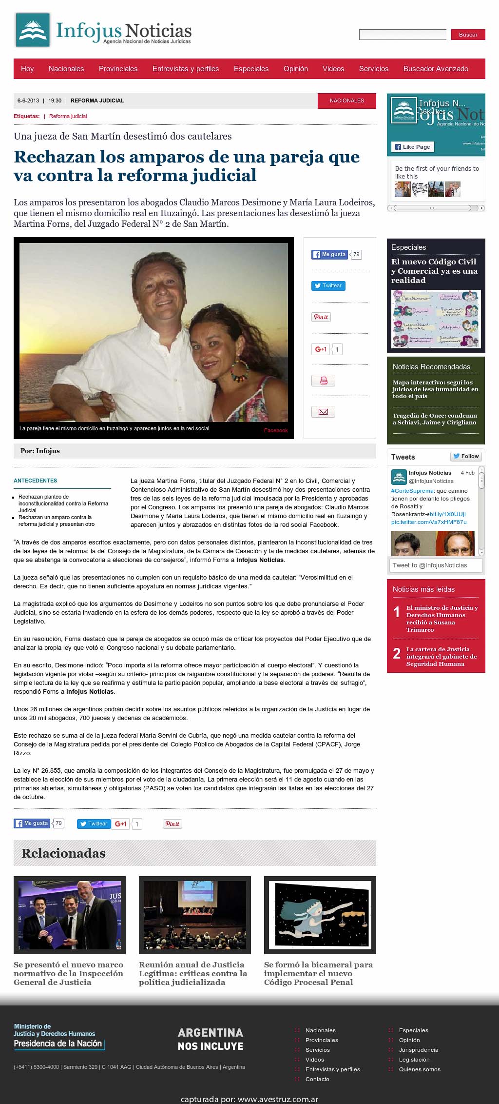 Nota de Infojus borrada