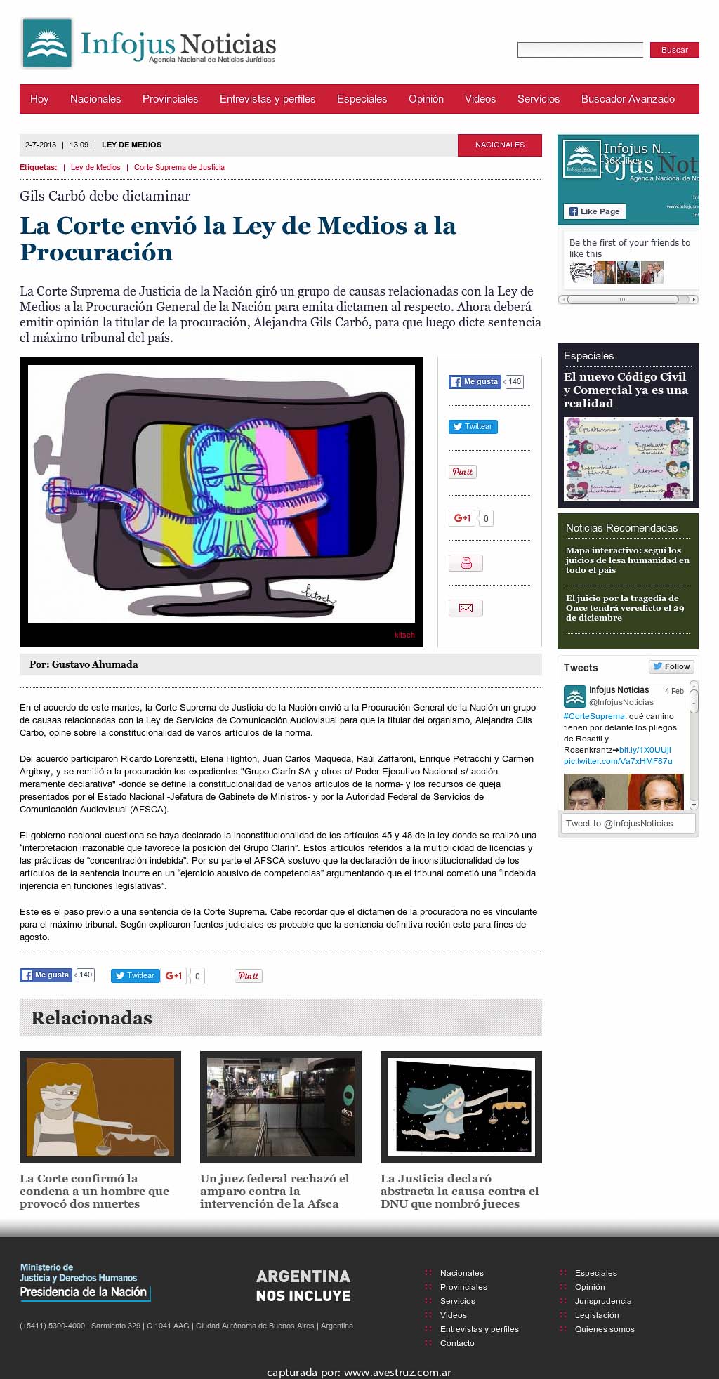 Nota de Infojus borrada