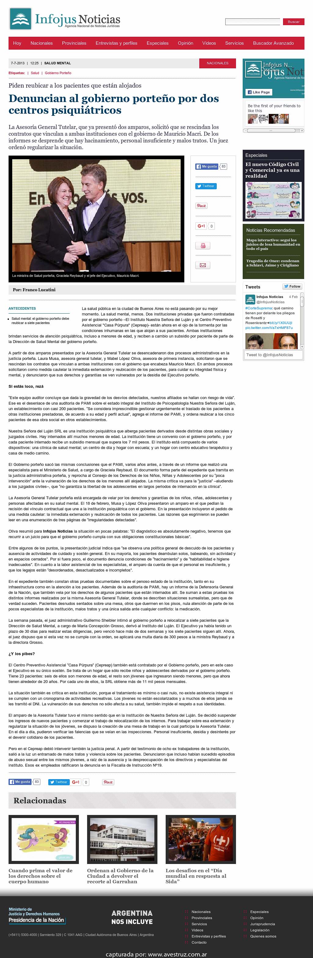 Nota de Infojus borrada