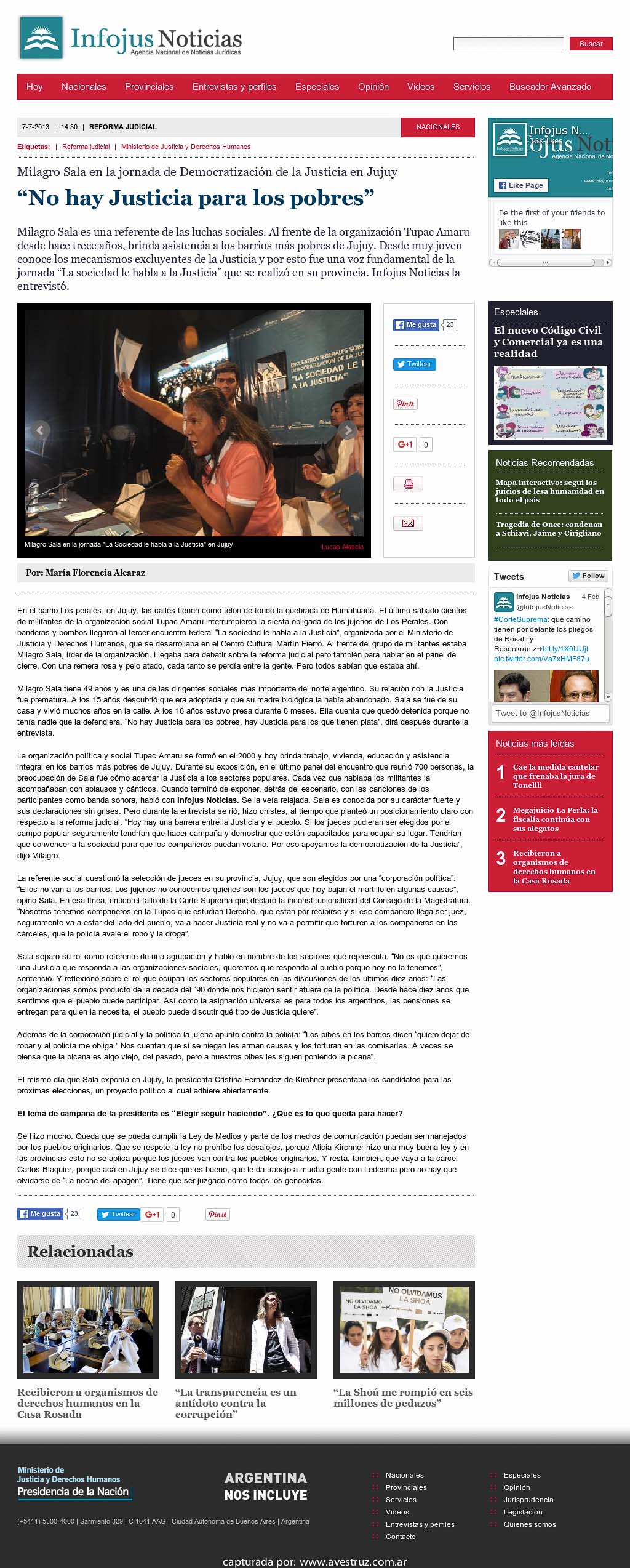 Nota de Infojus borrada