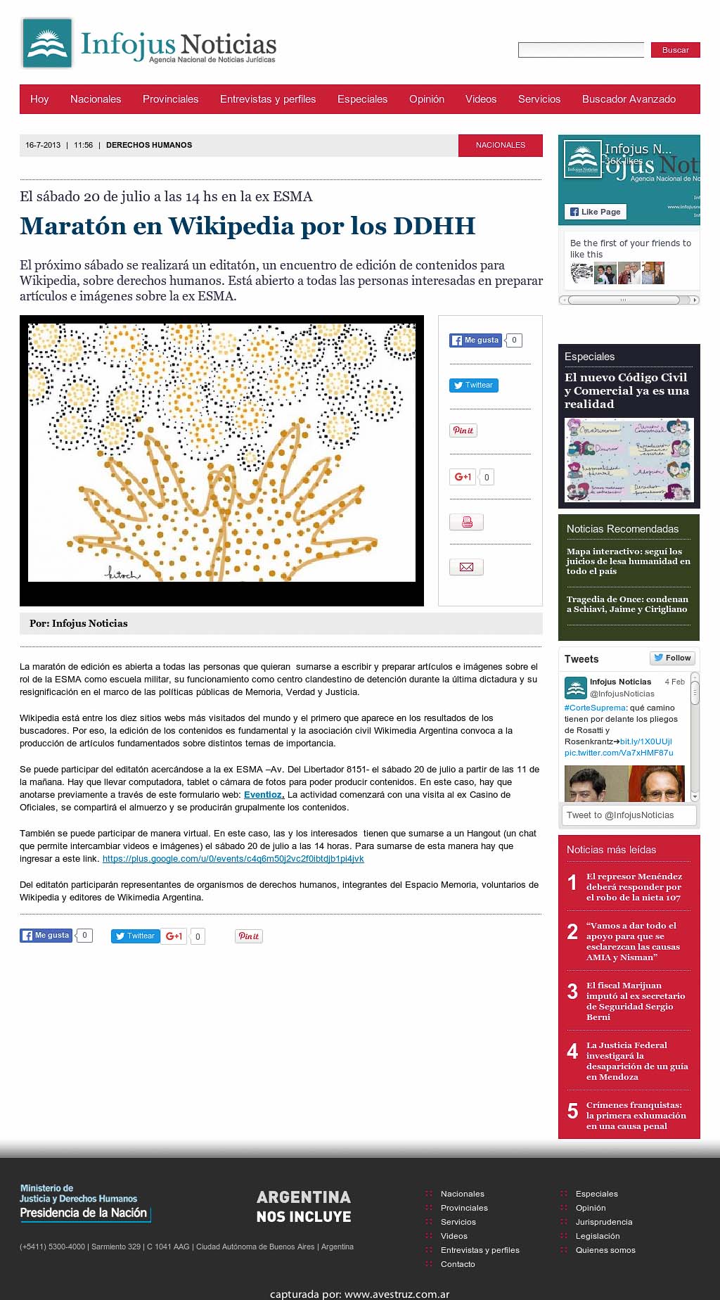 Nota de Infojus borrada