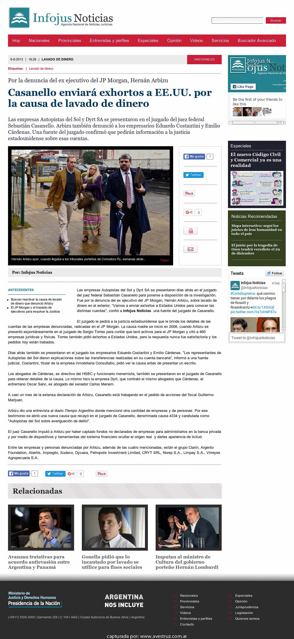 Nota de Infojus borrada