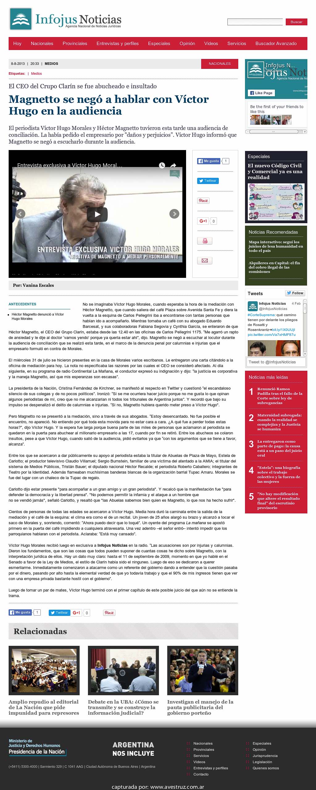 Nota de Infojus borrada
