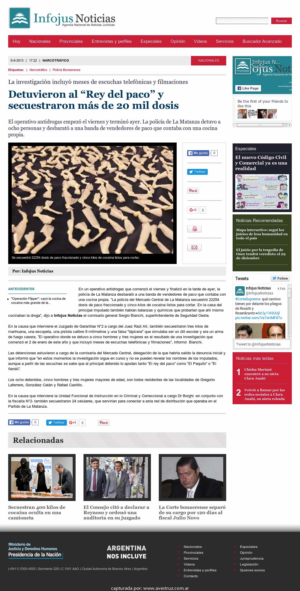 Nota de Infojus borrada