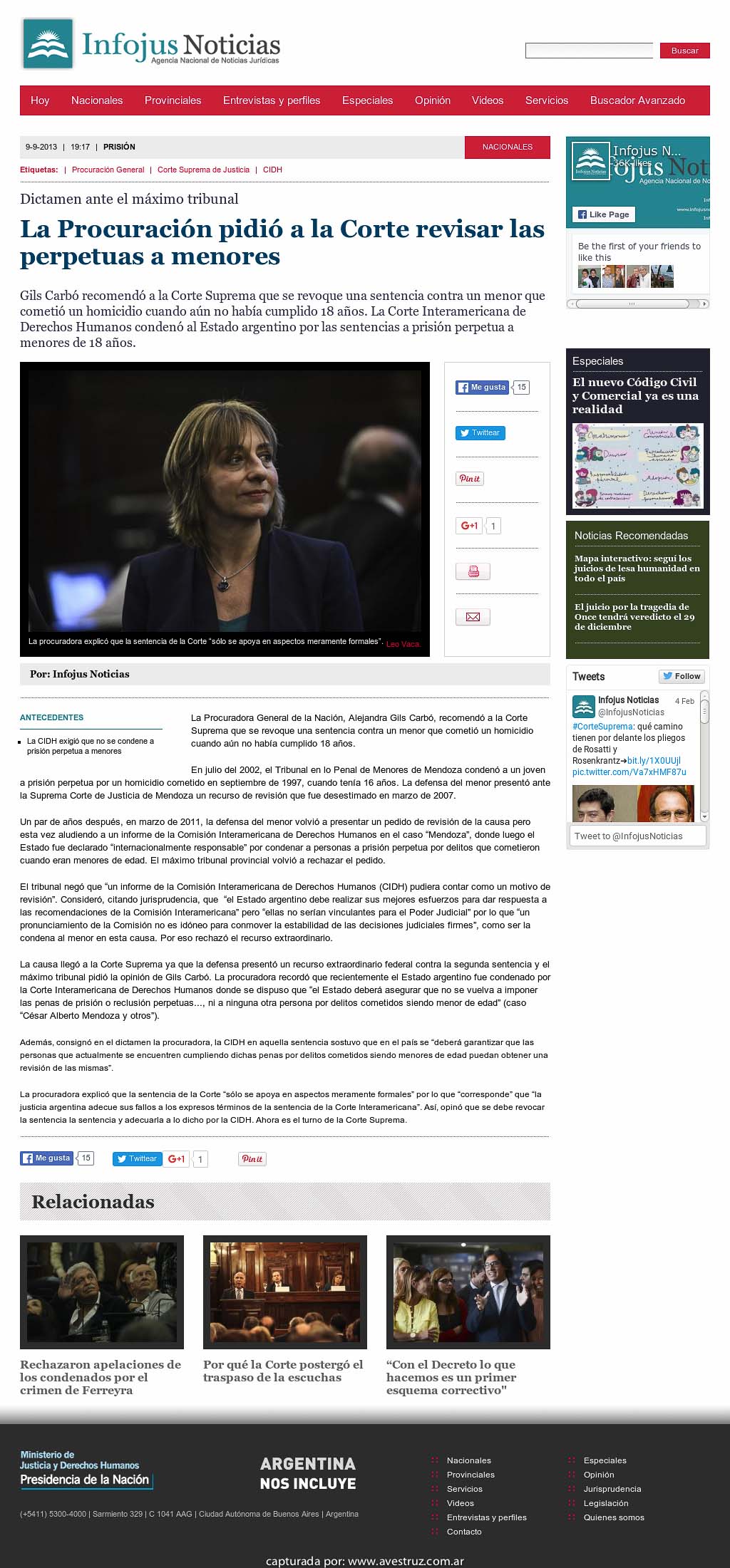 Nota de Infojus borrada