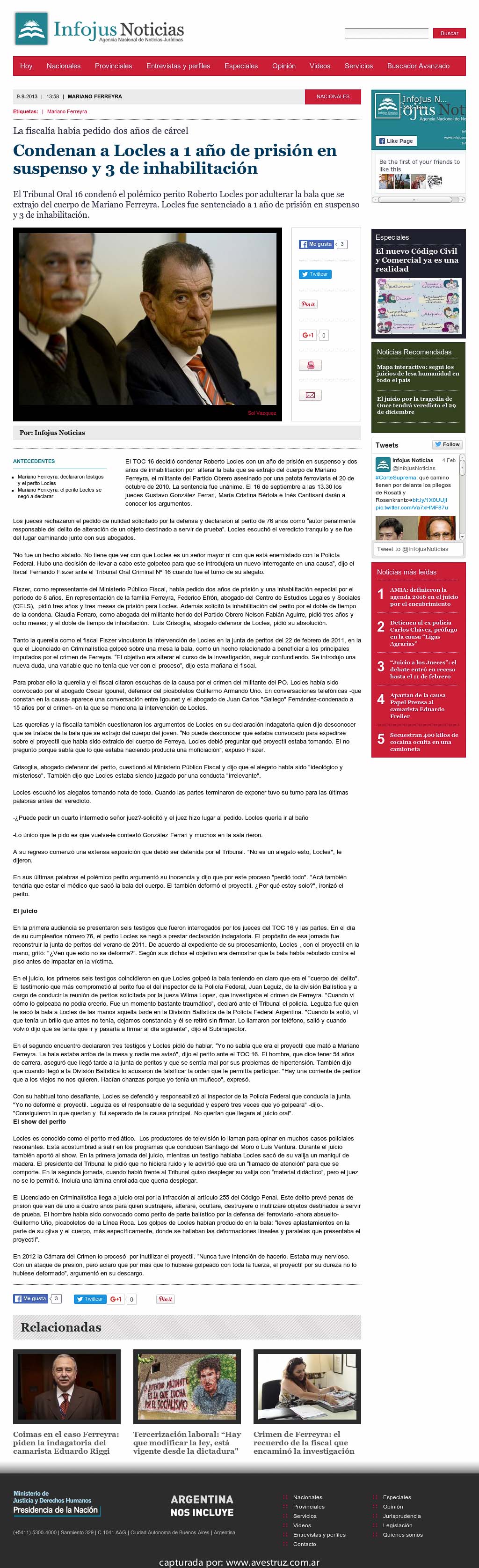 Nota de Infojus borrada