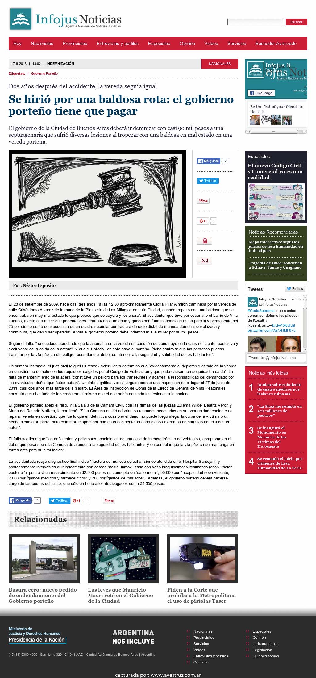 Nota de Infojus borrada