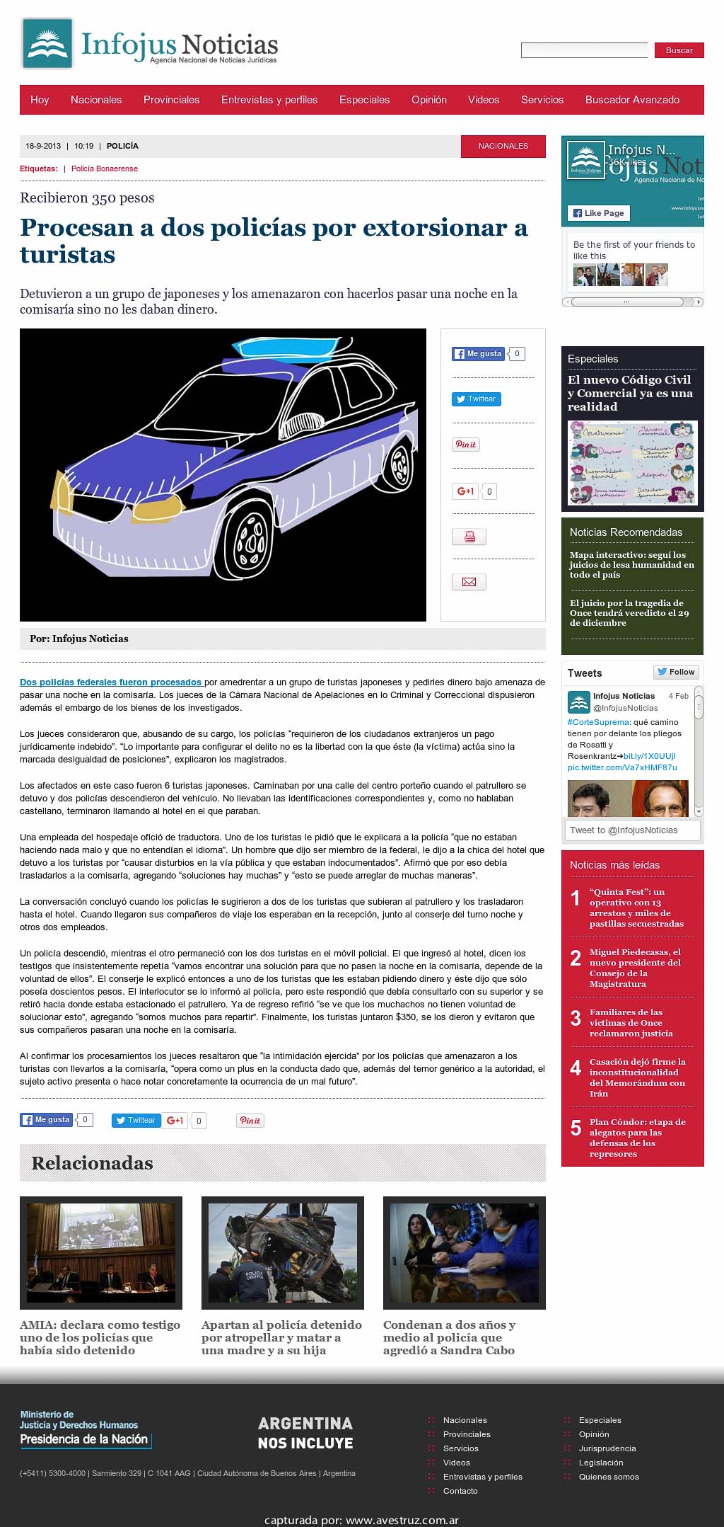 Nota de Infojus borrada