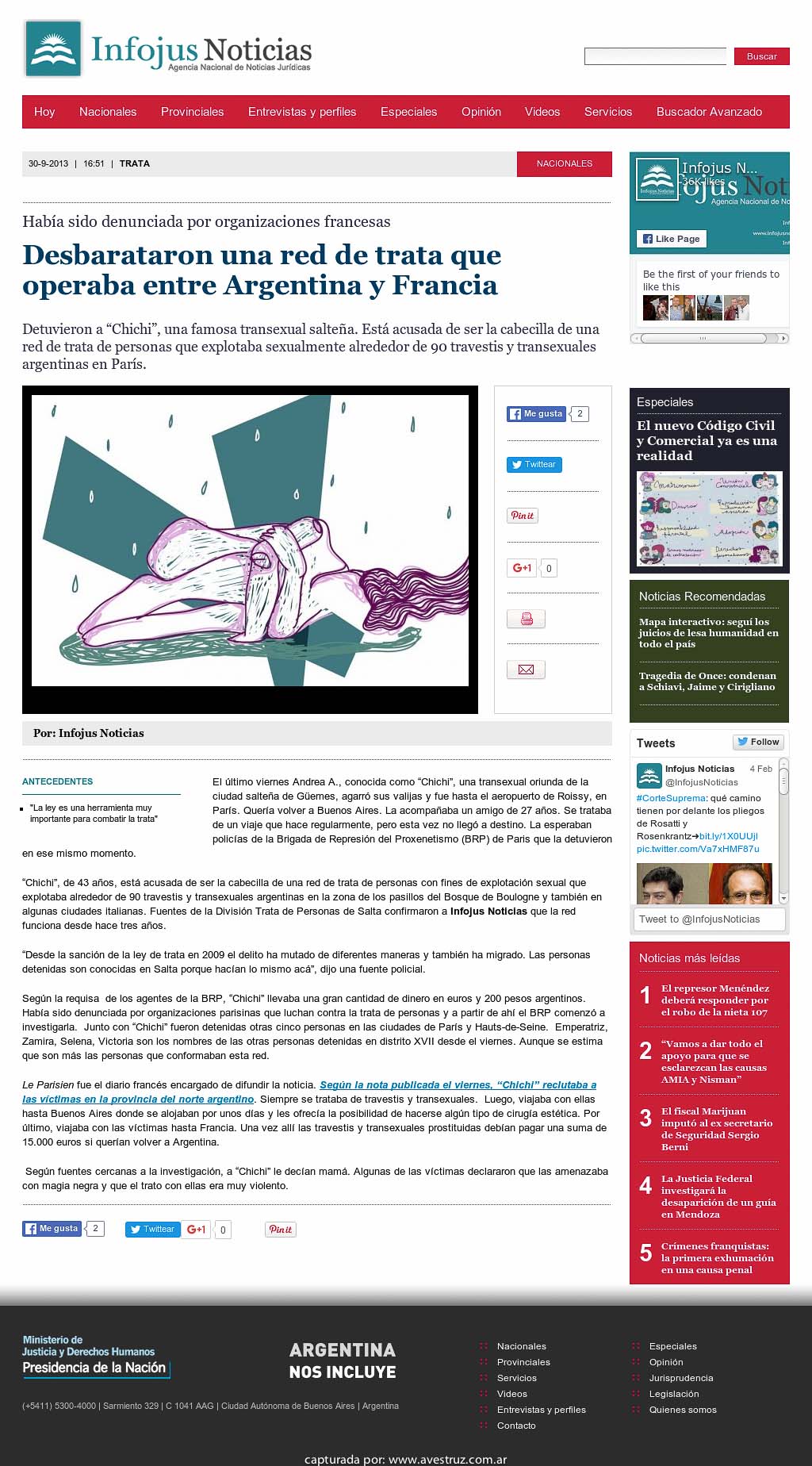 Nota de Infojus borrada