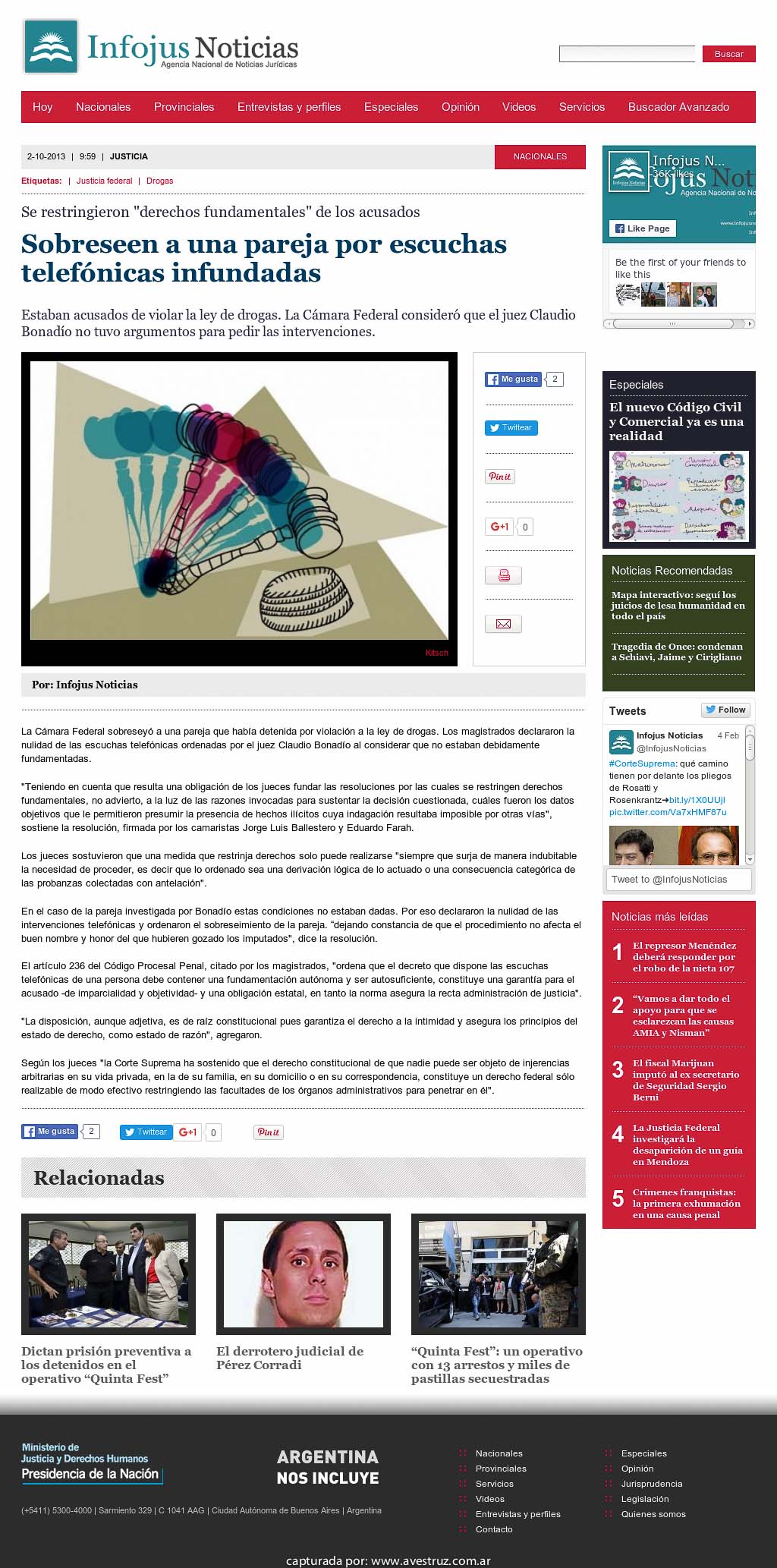 Nota de Infojus borrada