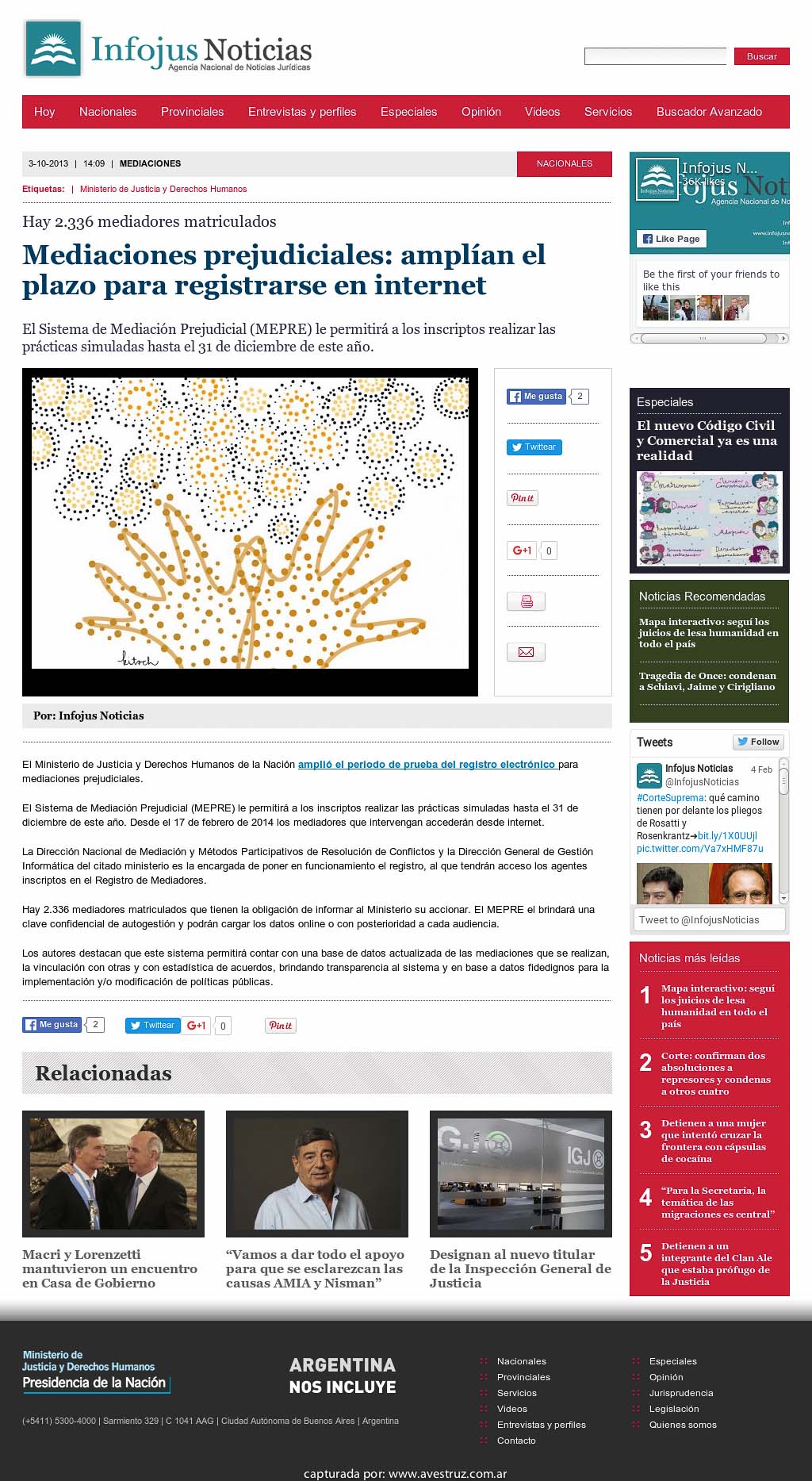 Nota de Infojus borrada