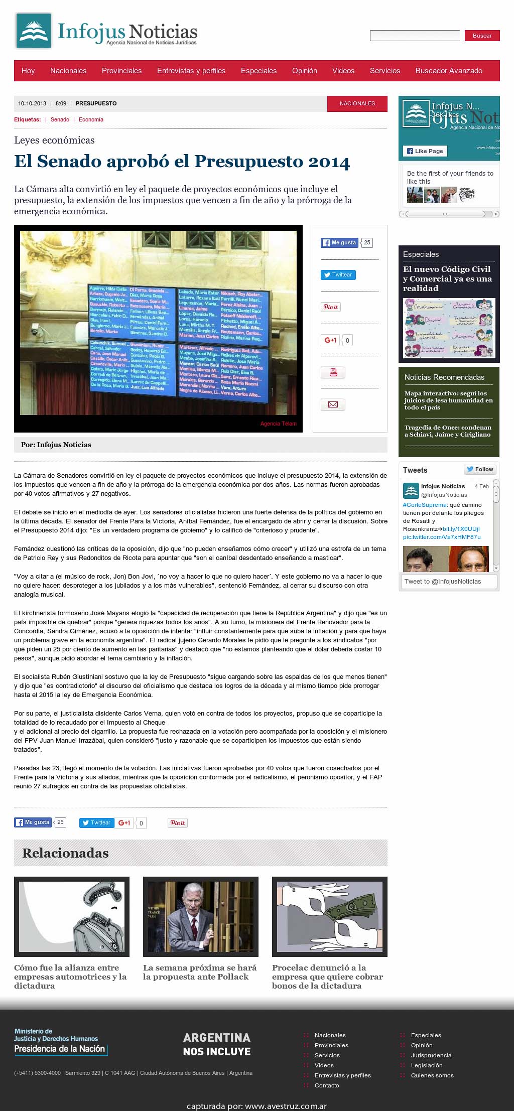 Nota de Infojus borrada