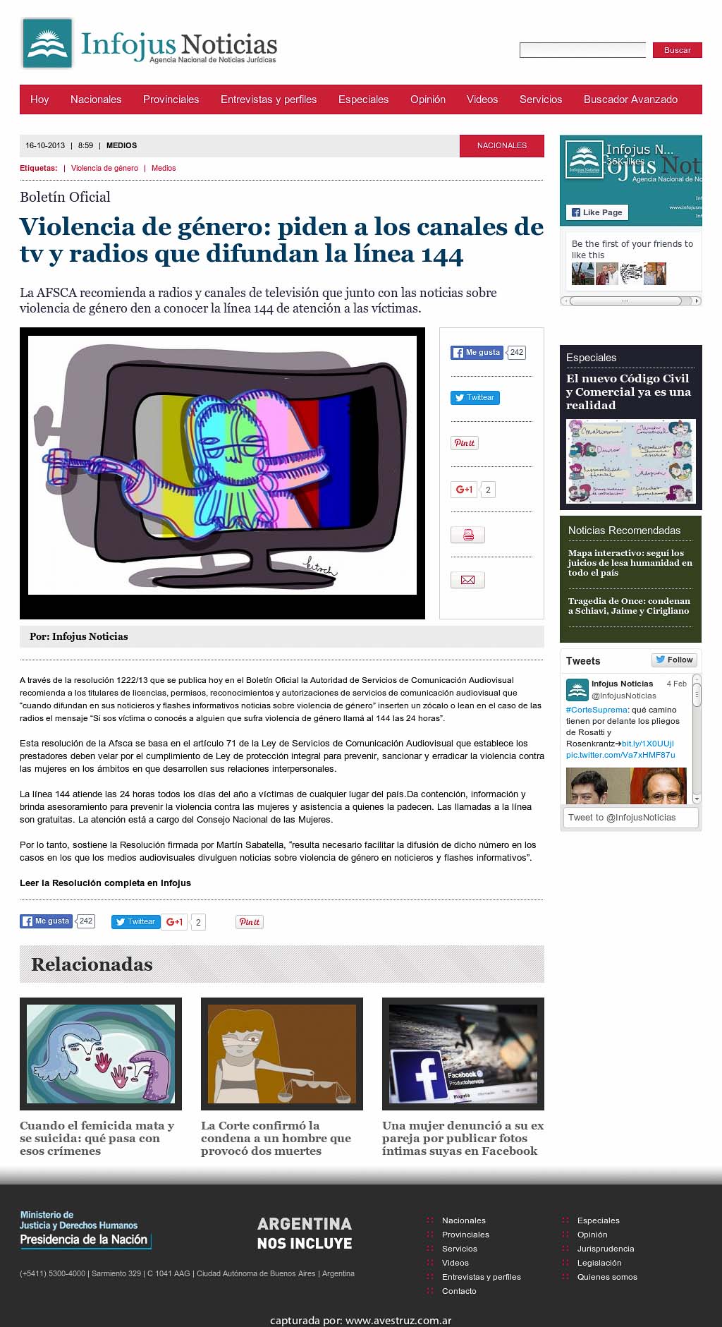 Nota de Infojus borrada