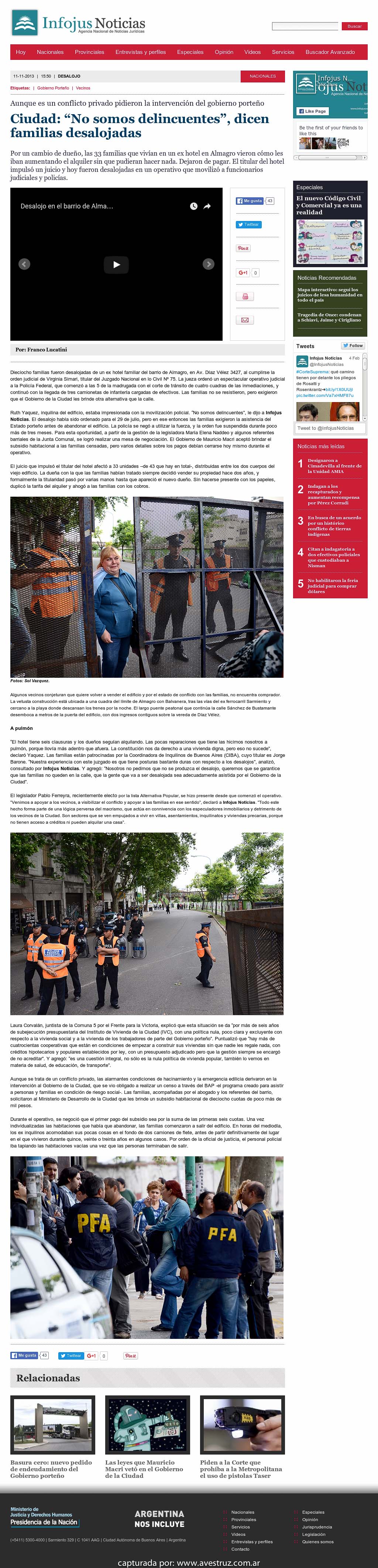 Nota de Infojus borrada