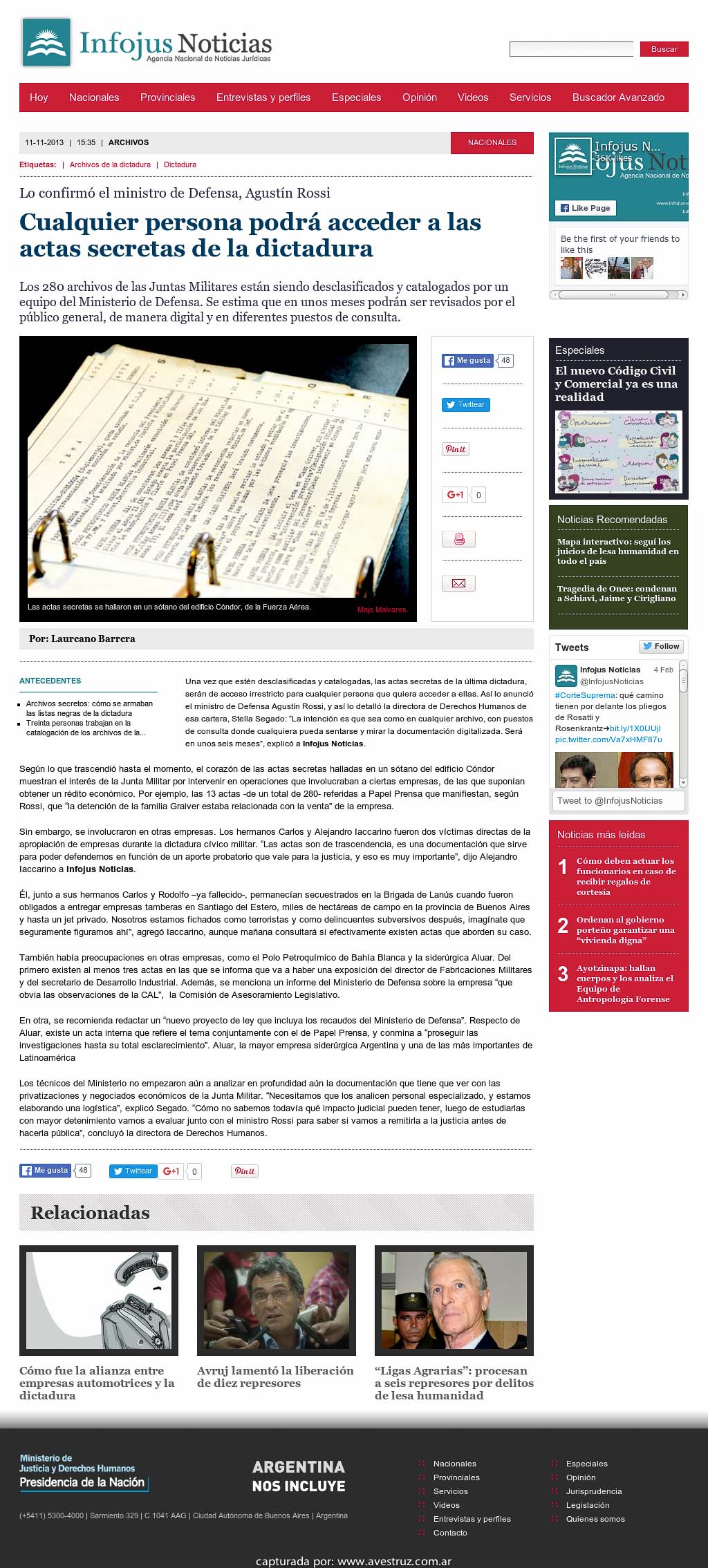 Nota de Infojus borrada