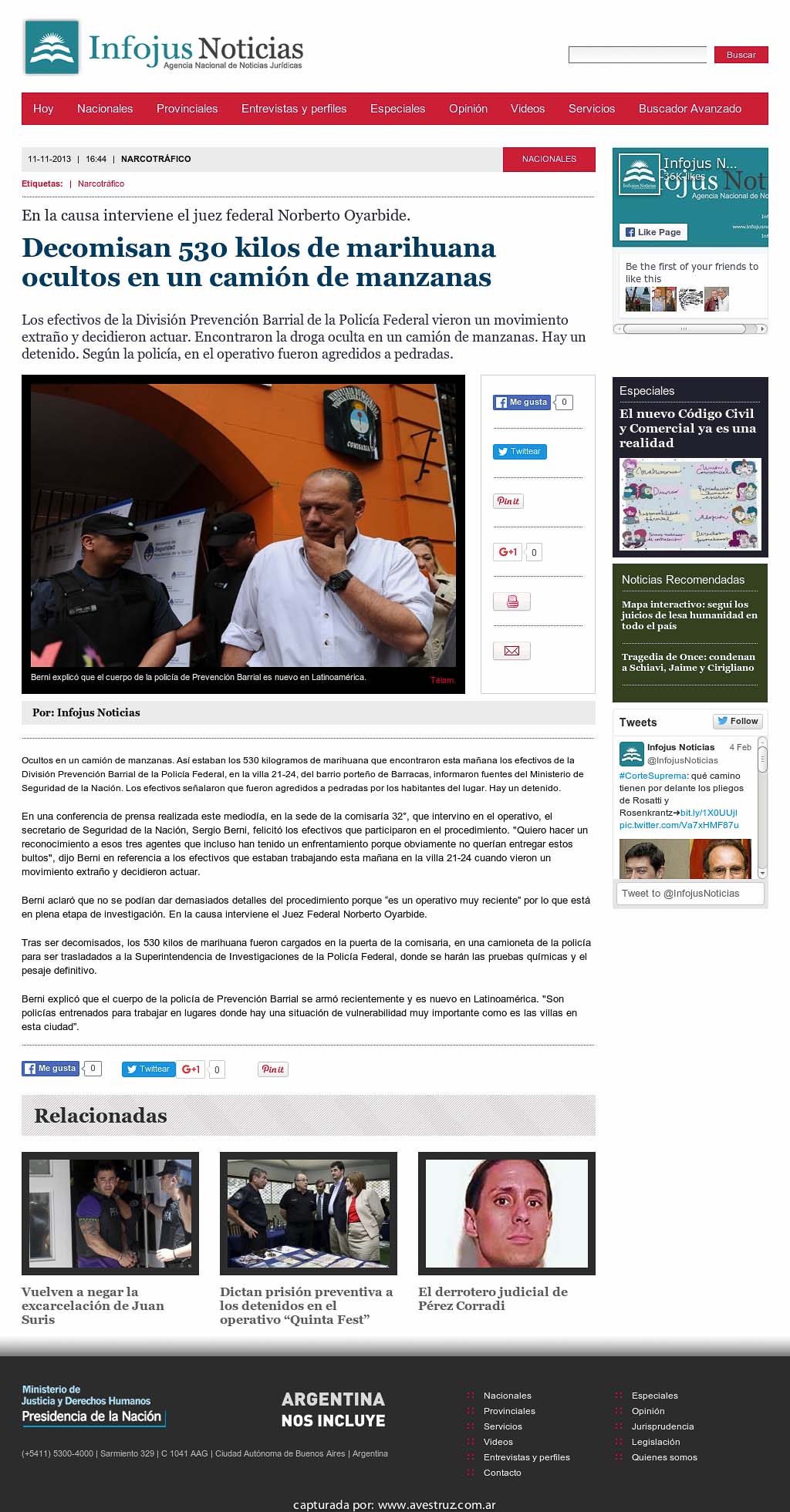 Nota de Infojus borrada