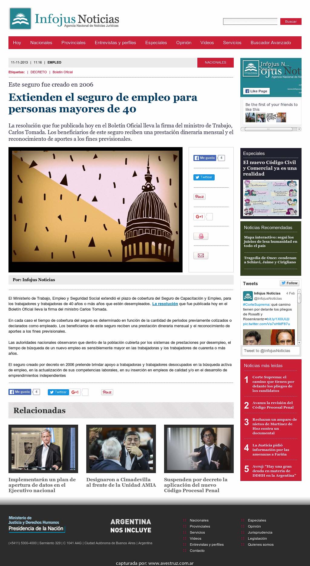 Nota de Infojus borrada