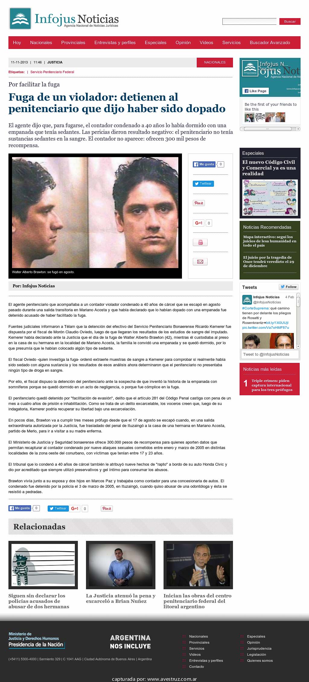 Nota de Infojus borrada