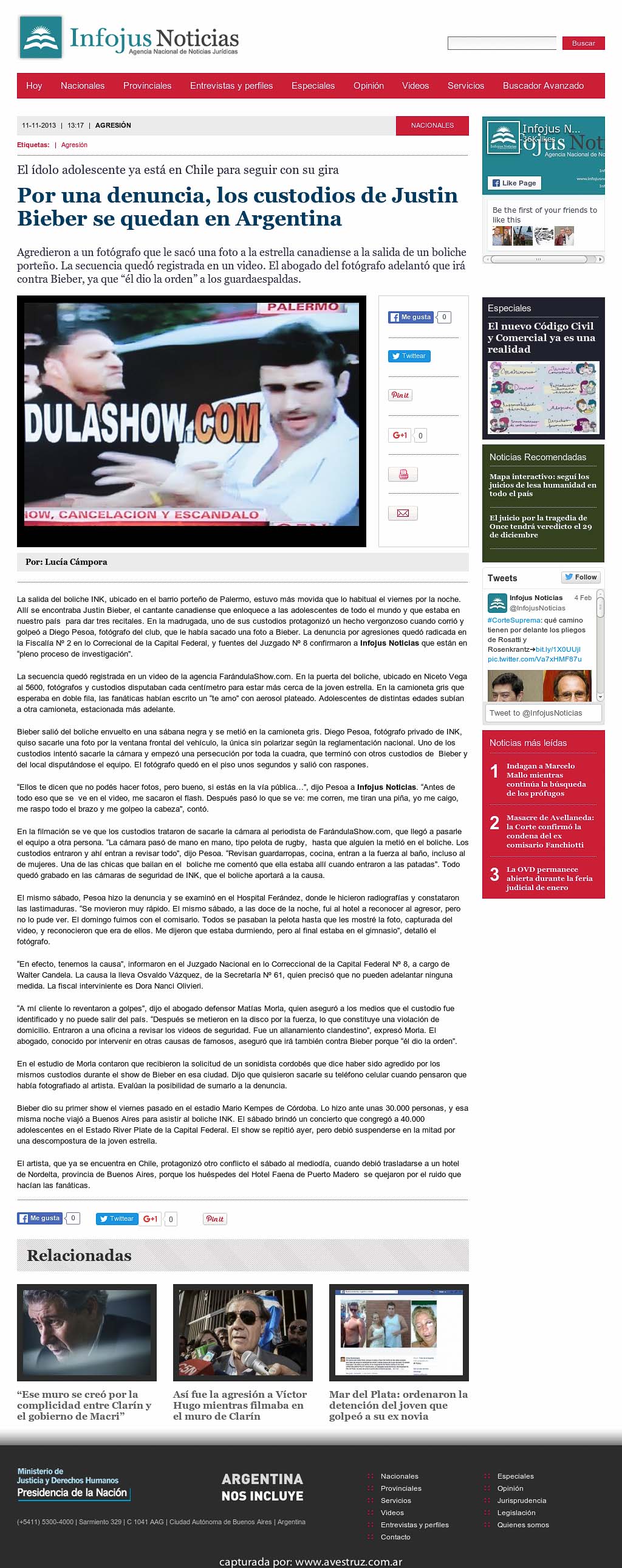 Nota de Infojus borrada