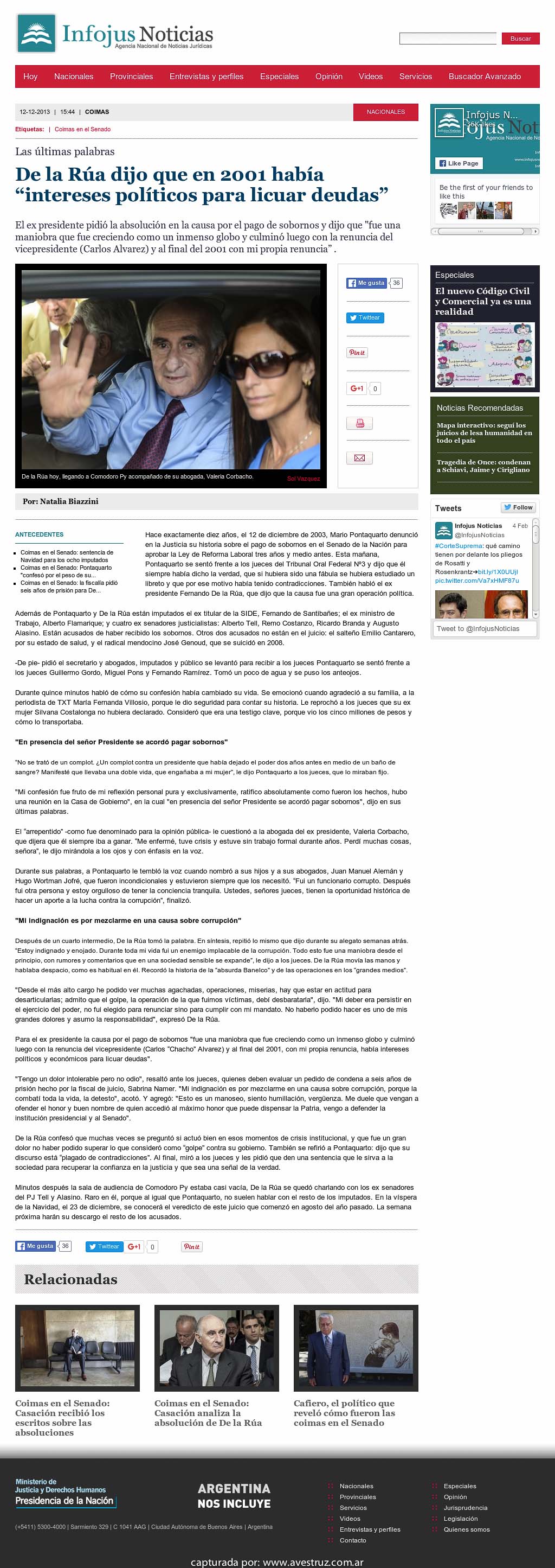 Nota de Infojus borrada
