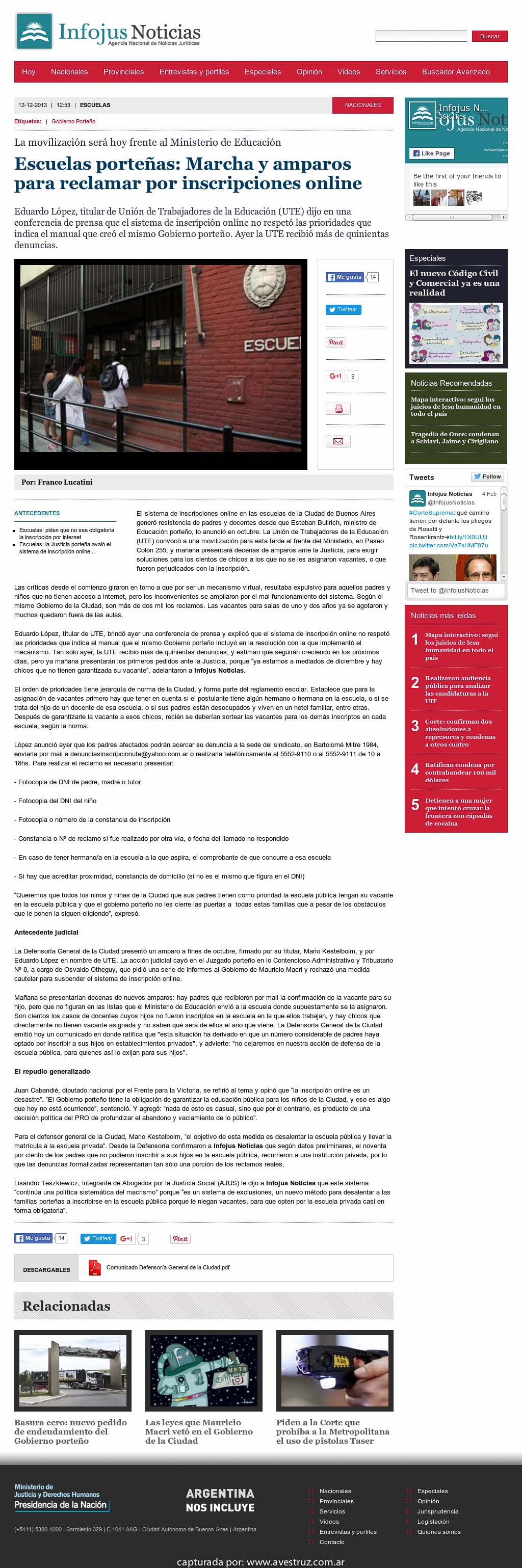 Nota de Infojus borrada