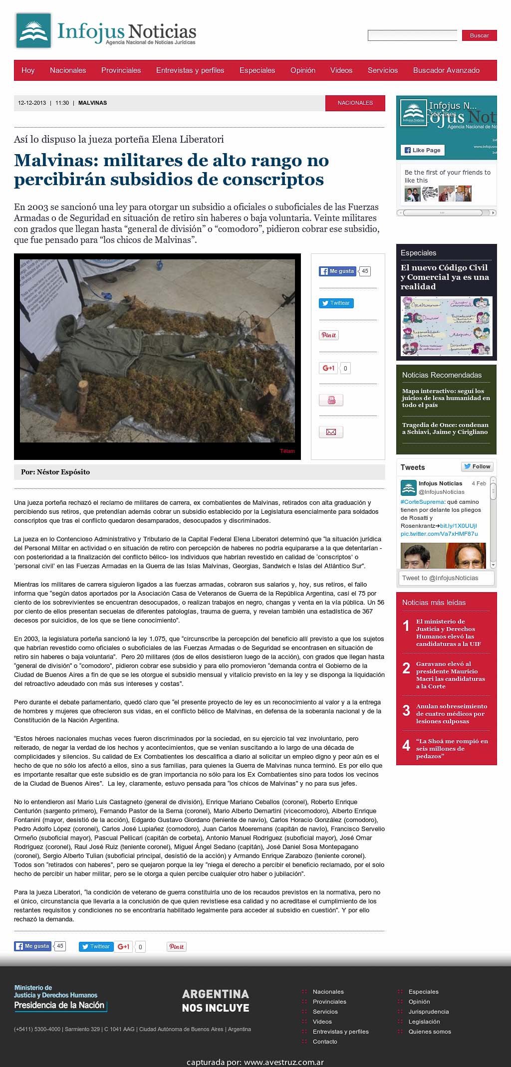 Nota de Infojus borrada