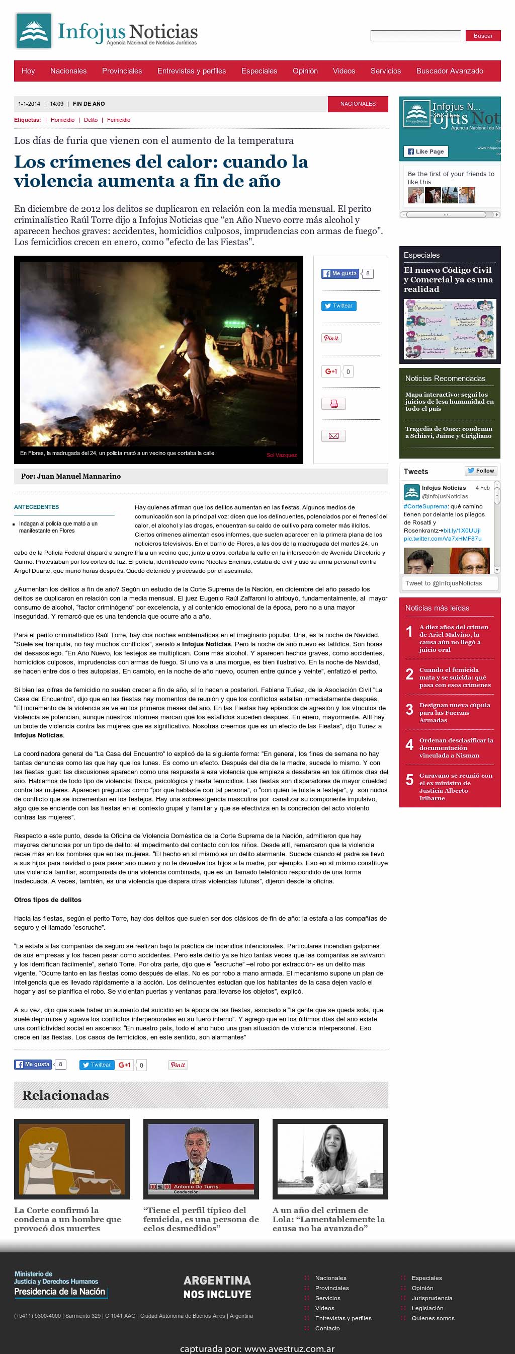 Nota de Infojus borrada
