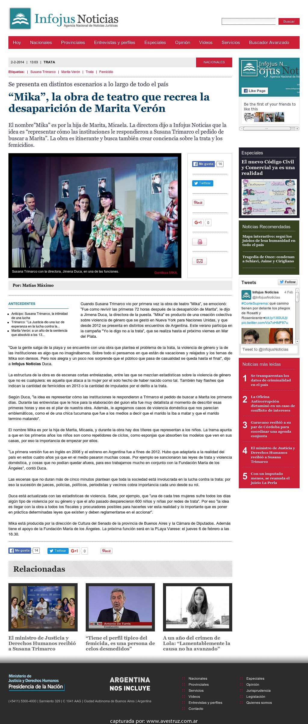Nota de Infojus borrada